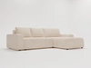 Ecksofa L-Form Rechts mit Schlaffunktion und Bettkasten Tazones Beige