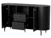 Möbel-Set für Wohnzimmer Soria Schwarz mat