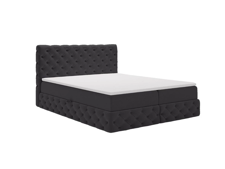 Boxspringbett mit Bettkasten 160x200 Canolo Schwarz