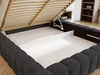 Polsterbett mit Bettkasten und Lattenrost 140x200 Rotto Schwarz