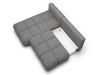 Ecksofa mit Schlaffunktion und Bettkasten Links Milet Grau