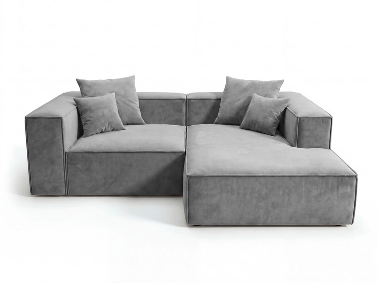 Ecksofa L Rechts Vellaro Grau