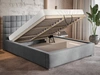 Polsterbett mit Bettkasten und Lattenrost 160x200 Terra Dunkelblau