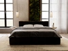 Polsterbett mit Bettkasten und Lattenrost 160x200 Split Schwarz