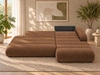 Ecksofa L-Form mit Schlaffunktion und Bettkasten Lisso Rechts Terrakotta