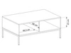 Couchtisch mit Stauraum und Golden Metallbeine Amor Marineblau