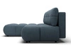 Ecksofa mit Schlaffunktion und Bettkasten Links Milet Dunkelblau