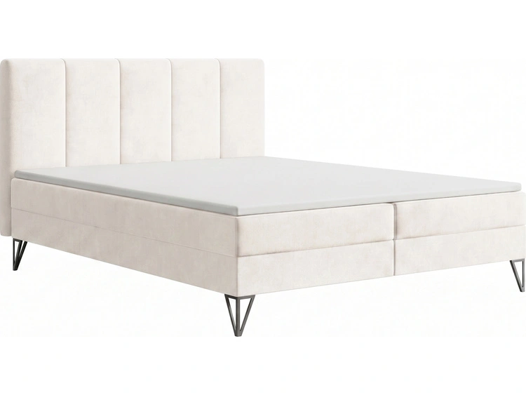 Boxspringbett mit Bettkasten 160x200 Vendi cremig