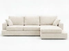 Ecksofa L-Form fürs Wohnzimmer Nesto Rechts Creme