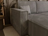 Modernes Ecksofa mit Schlaffunktion und Stauraum Prato L Grau