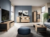 Wohnzimmer-Set Malone Artisan Eiche, Anthrazit