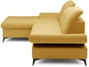Ecksofa L-Form Links mit Schlaffunktion und Bettkasten Hannover Gelb