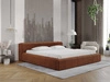 Polsterbett mit Bettkasten und Lattenrost 140x200 Lipari Braun