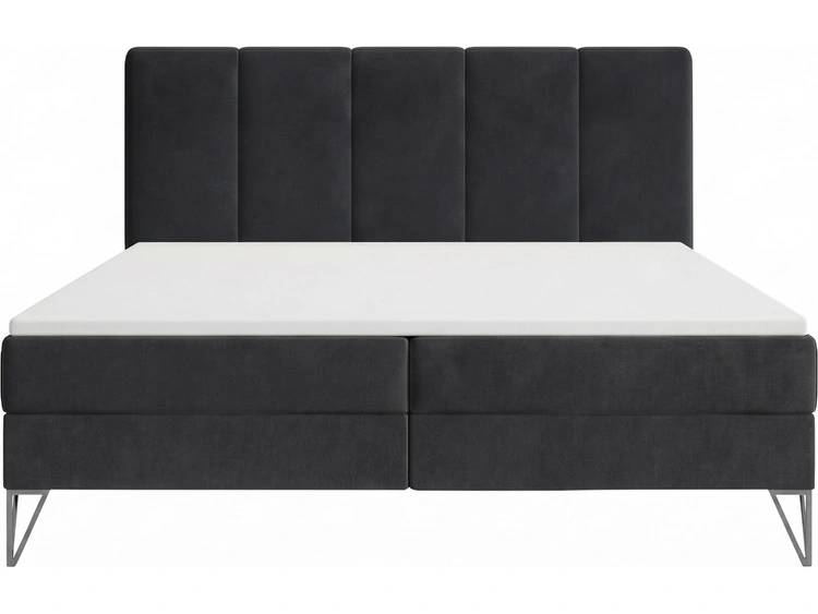 Boxspringbett mit Bettkasten 120x200 Vendi grau