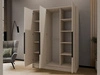 Kleiderschrank 150 cm Perugia Kaschmir mit schwarzen Griffen