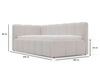 Jugendbett Einzelbett mit Bettkasten und Lattenrost 90x200 Cloud One Beige Bouclé-Stoff