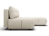 Ecksofa mit Schlaffunktion und Bettkasten Rechts Milet Creme
