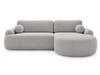 Ecksofa L-Form Rechts mit Schlaffunktion und Bettkasten Aurio Grau