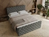 Boxspringbett mit Bettkasten 140x200 Lunaris Dunkelgrau