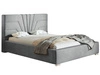 Polsterbett mit Bettkasten und Lattenrost 140x200 Tesis Hellgrau