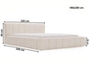 Polsterbett mit Bettkasten und Lattenrost 180x200 Split Braun