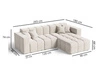 Ecksofa L-Form Rechts Moderne Ecksofa Loopo Grau
