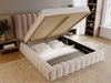 Polsterbett mit Bettkasten und Lattenrost 120x200 Rotto Beige