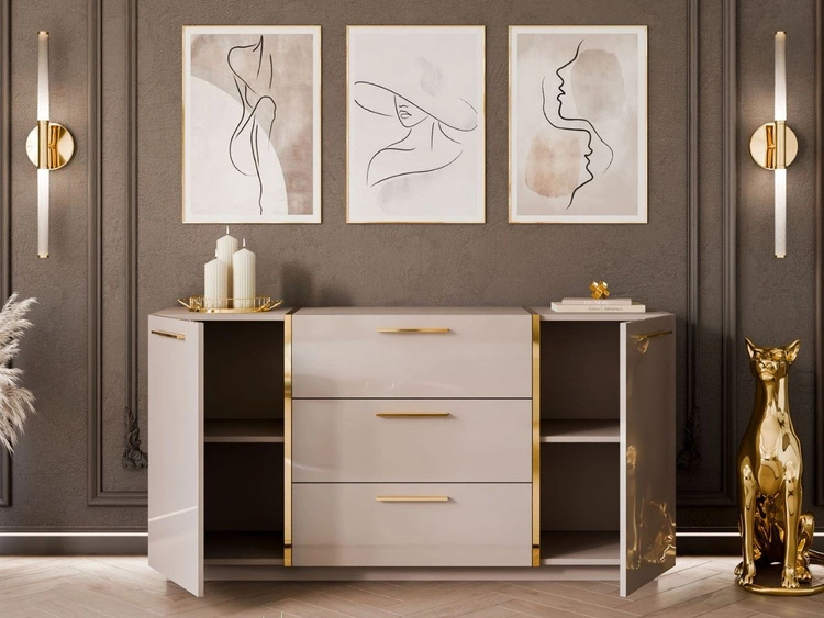 Wohnzimmer-Set im Glamour-Stil Lunelie Kaschmir