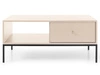 Couchtisch mit Stauraum und Schwarz Metallbeine Amor Beige