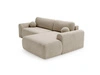 Ecksofa L-Form mit Schlaffunktion und Bettkasten Savana Rechts Beige
