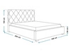 Polsterbett mit Bettkasten und Lattenrost 160x200 Taranto Dunkelblau