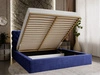 Polsterbett mit Bettkasten und Lattenrost 140x200 Apollo Blau