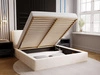 Polsterbett mit Bettkasten und Lattenrost 140x200 Monaco Creme