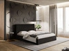 Polsterbett mit Bettkasten und Lattenrost 120x200 Corti Schwarz