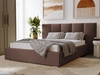Polsterbett mit Bettkasten und Lattenrost 120x200 Lizbona Braun