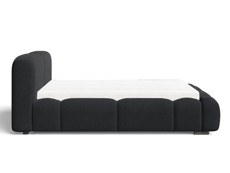 Polsterbett mit Bettkasten und Lattenrost 160x200 Aubi Schwarz