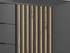 Kommode mit Türen und Schubladen 155 cm Macron Graphit Artisan Eiche