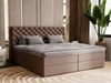 Boxspringbett mit Bettkasten 140x200 Bergamo Braun