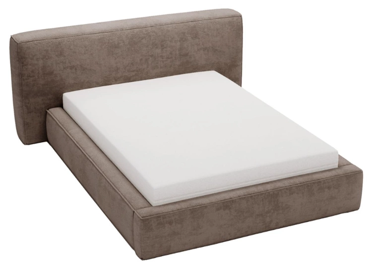 Polsterbett mit Bettkasten und Lattenrost 140x200 Monza Braun
