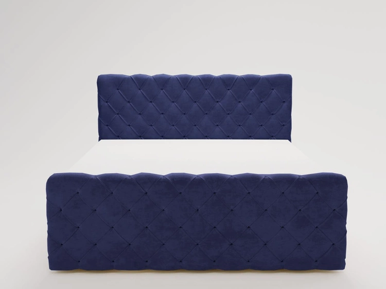 Boxspringbett mit Bettkasten 180x200 Lunaris Blau