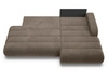 Ecksofa L-Form mit Schlaffunktion und Bettkasten Lisso Rechts Braun