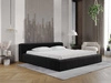 Polsterbett mit Bettkasten und Lattenrost 140x200 Lipari Schwarz
