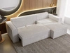 Ecksofa L-Form mit Schlaffunktion und Bettkasten Prato XL Hellgrau 
