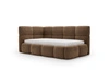Gepolstertes Jugend-Einzelbett mit Bettkasten und Holzrost 90x200 Modo One Rechts Braun