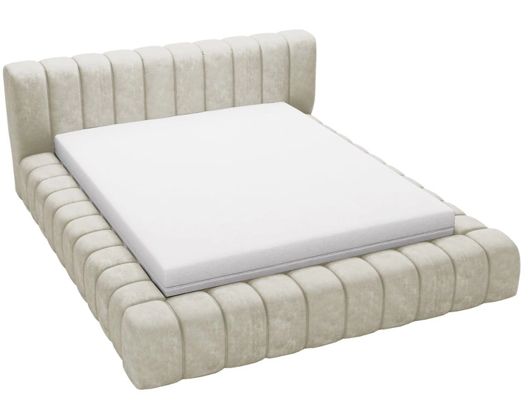 Polsterbett mit Bettkasten und Lattenrost 120x200 Italia Beige