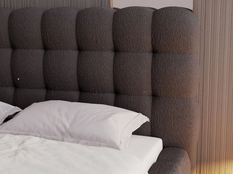 Polsterbett mit Bettkasten und Lattenrost 140x200 Twist Schwarz