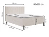 Boxspringbett mit Bettkasten 140x200 Primavera Schwarz