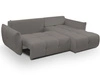 Ecksofa L-Form mit Schlaffunktion und Bettkasten Bene Dunkelgrau