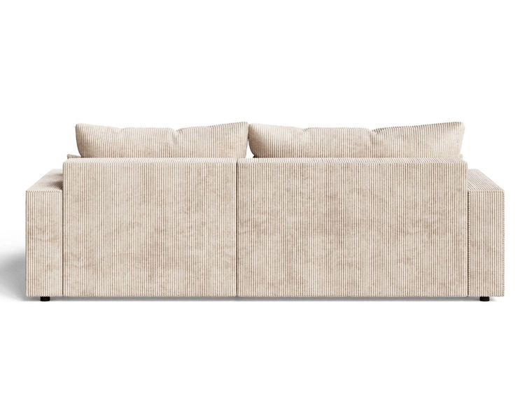 Ecksofa L-Form mit Schlaffunktion und Bettkasten Nivo Beige