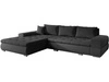 Ecksofa L-Form mit Schlaffunktion und Bettkasten Sonia Schwarz
